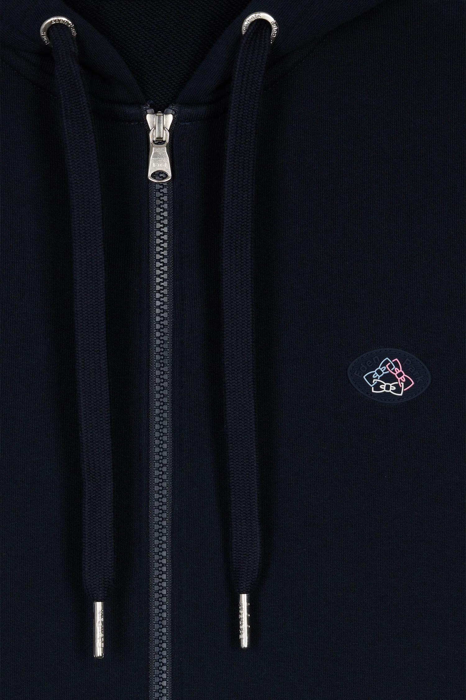 Sweatshirt zippé en molleton coton colorblock marine coupe droite - Image 6