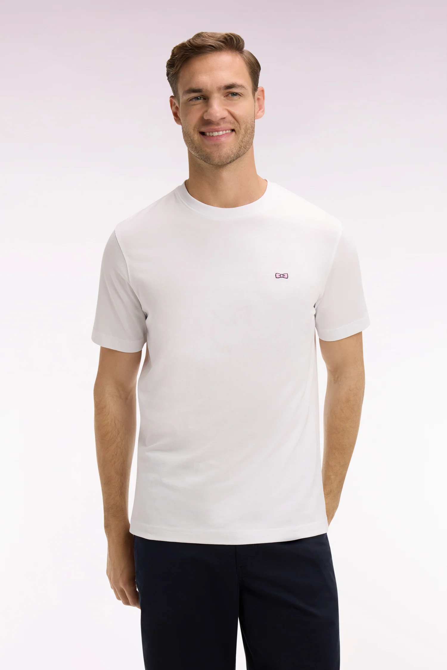 T-shirt à manches courtes blanc sérigraphié coupe regular - Image 3