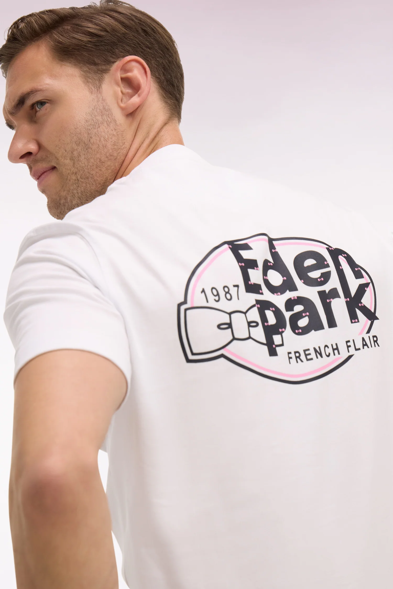 T-shirt à manches courtes blanc sérigraphié coupe regular - Image 4
