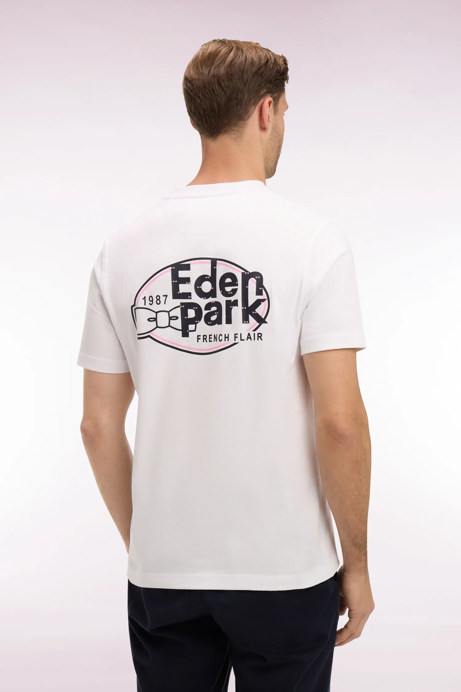 T-shirt à manches courtes blanc sérigraphié coupe regular - Image 5