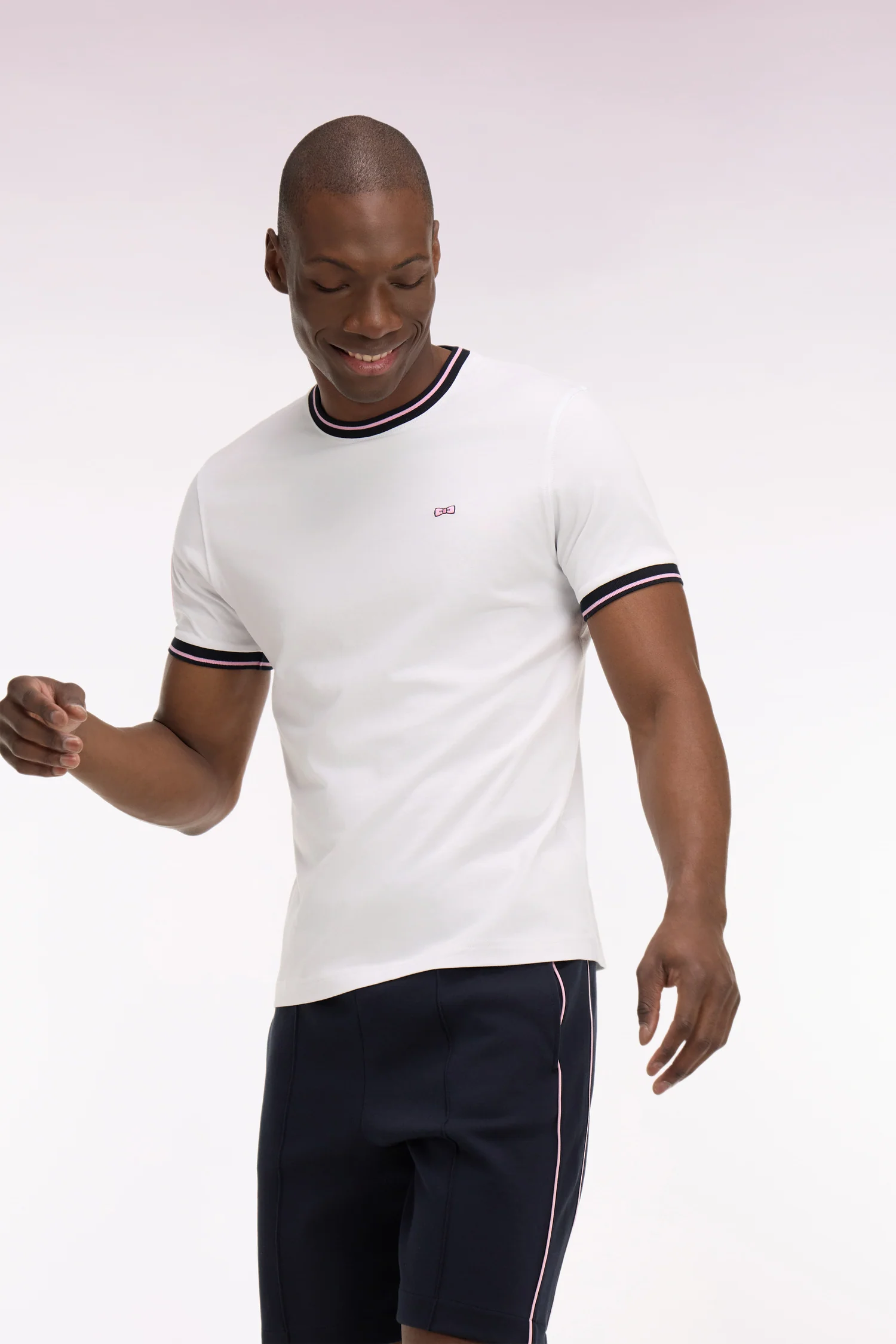 T-shirt à manches courtes en coton blanc