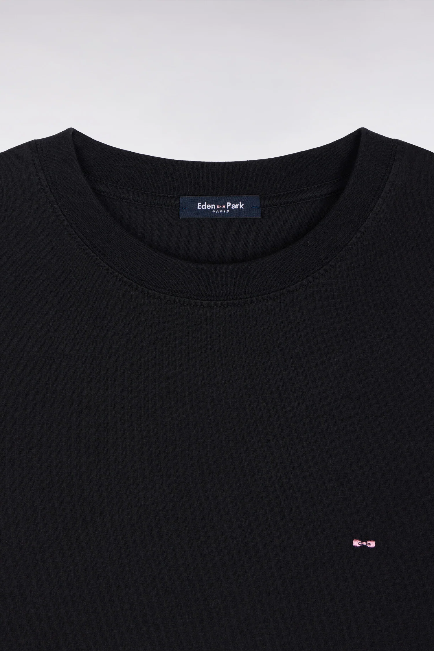 T-shirt à manches courtes en lyocell et coton noir coupe oversized - Image 6