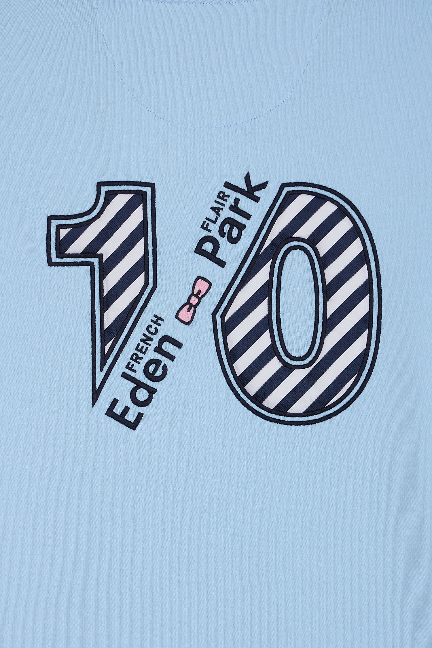 T-shirt colorblock en coton ciel broderie 10 coupe droite - Image 6