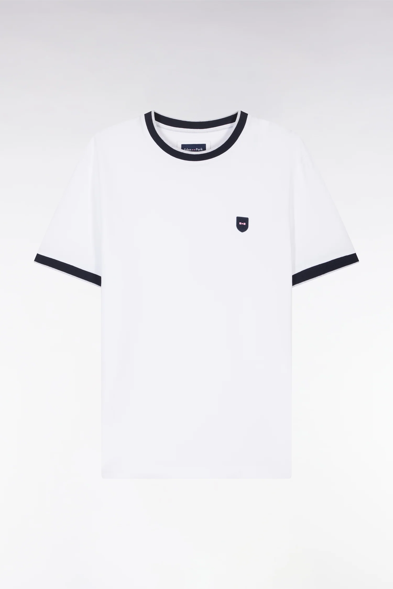 T-shirt en coton stretch blanc coupe ajustée - Image 2