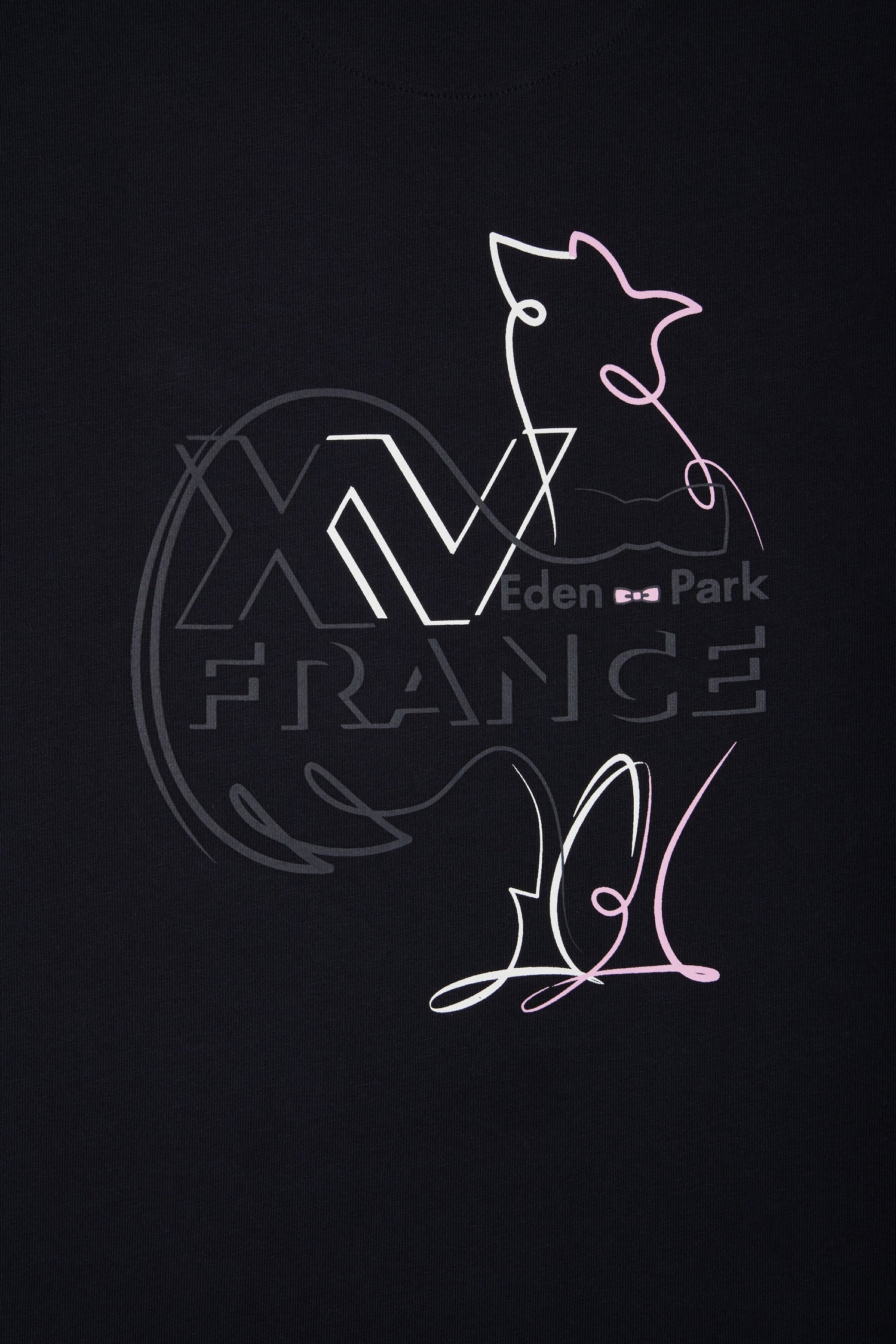 T-shirt XV de France en coton marine flocage Coq coupe droite - Image 6