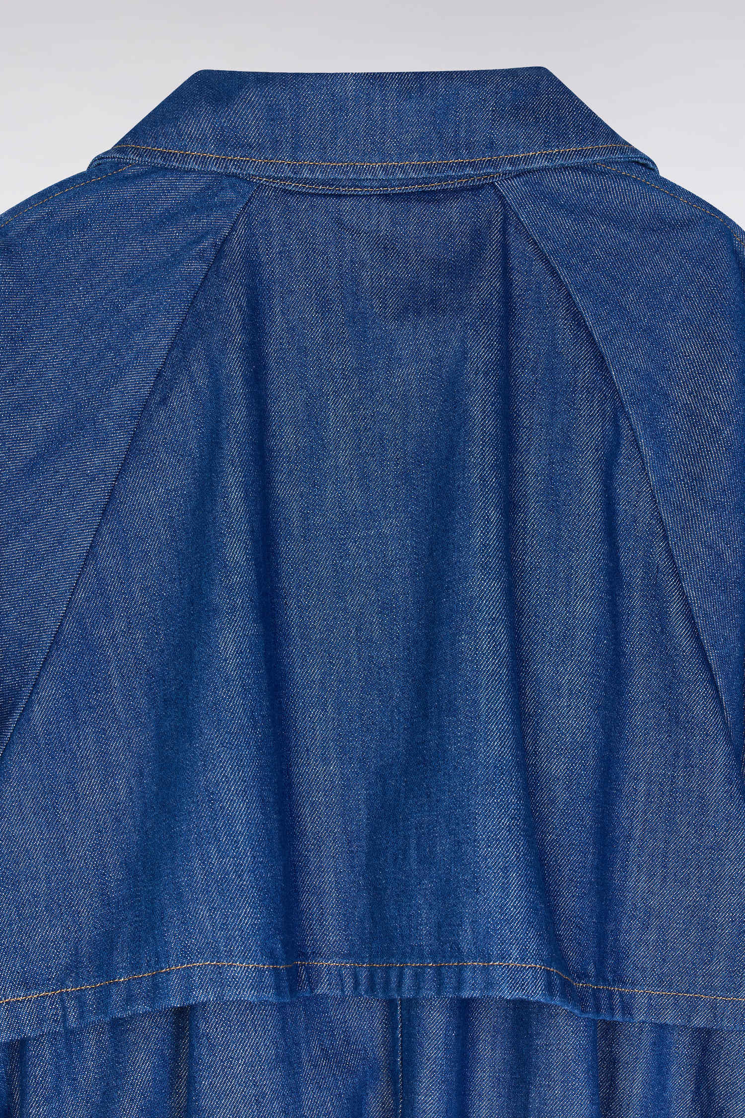 Trench-coat oversized en denim bleu - Image 6
